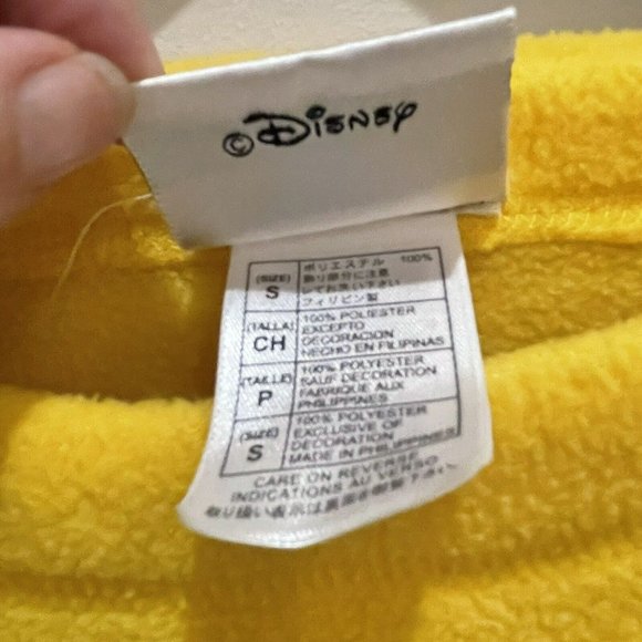 Vintage Walt Disney World Yellow Embroidered Logo Fleece Sweatshirt Womens Small - Picture 4 of 5